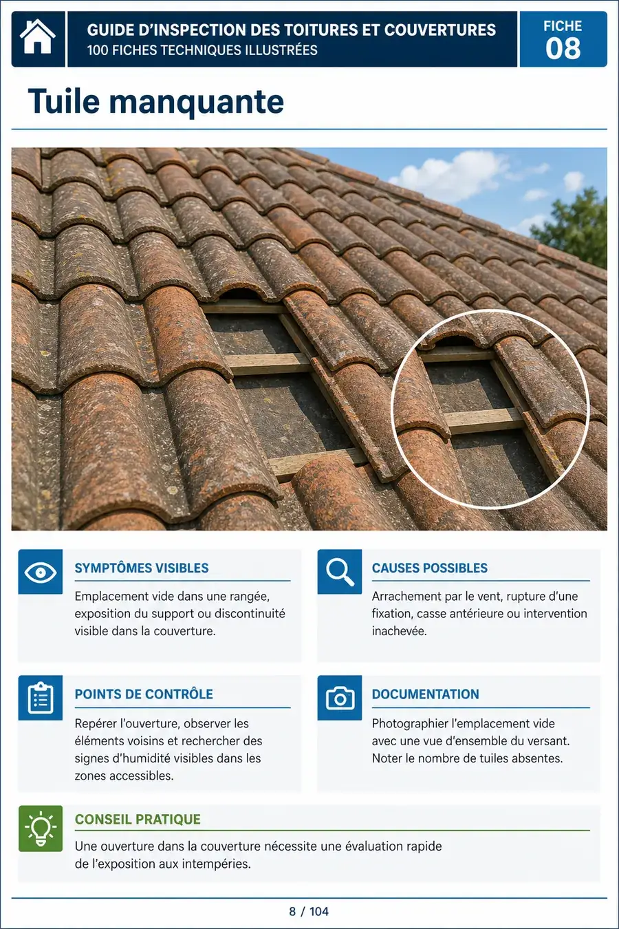 Page du guide d'inspection des toitures 3